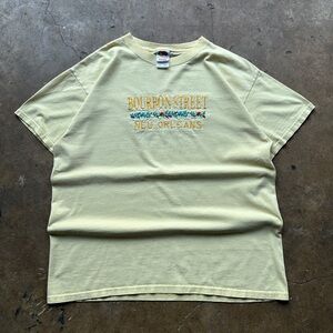 (L) Bourbon Street New Orleans Yellow Tee